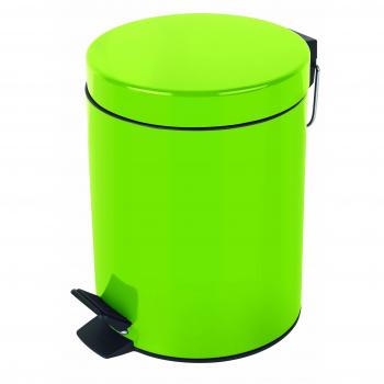 Papelera con pedal Spirella Sydney, 3 Litros, Metal, Verde, Ø17 x 24,5 cm