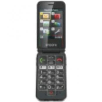 Emporia JOY-LTE - Teléfono móvil 4G para personas mayores, pantalla a color de 2.8, botones grandes, cámara de 2 Mpx, diseño plegable, base de carga, negro