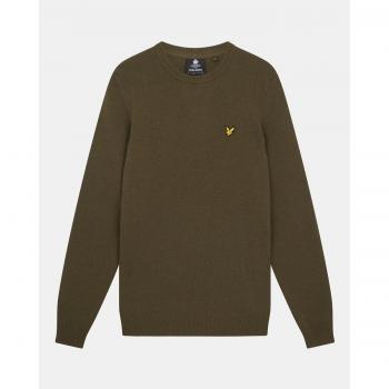 Lyle & Scott Olive Crew Neck Lambswool Blend Sweater XXL