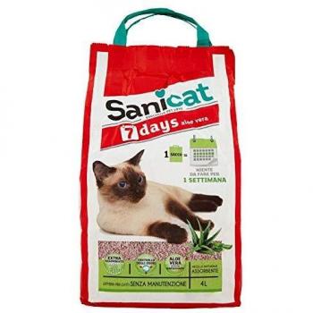 Sanicat Aloe Vera 7 días Arena para Gatos, 6 Libras