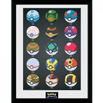 GB Eye Ltd, Pokemon, Pokeballs, Fotografia Enmarcada, 40 x 30 cm