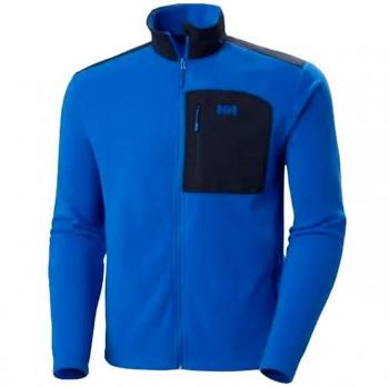 Chaqueta polar Helly Hansen Daybreaker Block para hombre, material poliéster reciclado, diseño ligero y transpirable, cierre frontal con cremallera completa, dos bolsillos laterales con cremallera, puños elásticos y doblad