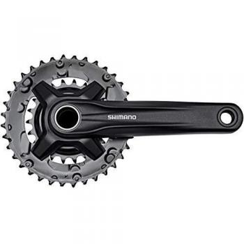 CYCLING_EQUIPMENT Bielas 9v. FC-MT210-2 36/22T 175mm, Adultos Unisex, Negro