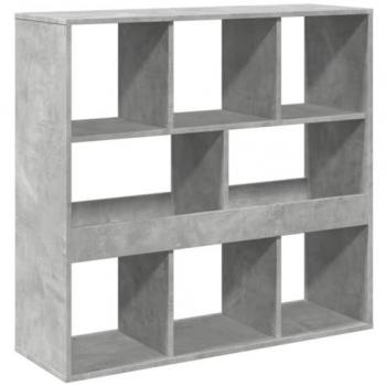Estantería/Divisor de Espacios Gris Hormigón 100x33x94,5 cm