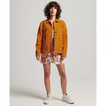 Chaqueta de algodón orgánico Vintage Chore para mujer en color marrón de Superdry