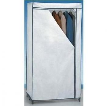 Rayen 2054 - Armario de tela de plástico, 155 x 77 x 52 cm, color blanco