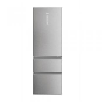 Combi No Frost HAIER HTW5618ENMG Inox 185 cm 60 cm 3 Puertas