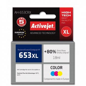 Cartucho de Tinta Original Activejet AH-653CRX Cian/Magenta/Amarillo