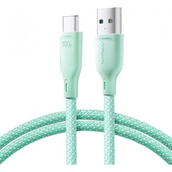 Cable USB-A a USB-C Joyroom Serie Multi-Color 100W Carga Rápida y Transferencia de Datos 1m Verde