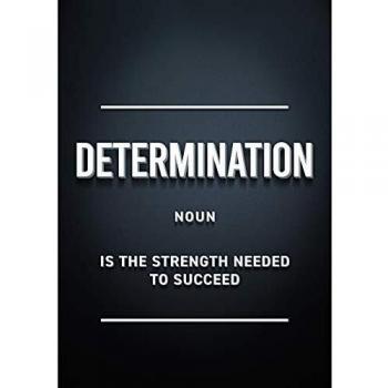 GREAT ART Cartel Motivación Negro - Determinación - Éxito Trabajo duro Vida moderna Emprendedor Aniversario Regalo Impresión Decoración Cuadro de pared 59,4 x 42 cm