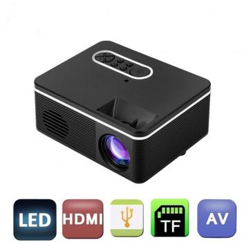 Miniproyector LED portátil S361, reproductor multimedia para el hogar con altavoz incorporado, 320x240 píxeles y 600 lúmenes