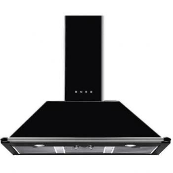Campana Decorativa SMEG KT100BLE, 100cm, Eficiencia Energética A, Color Negro, Diseño T-Invertida
