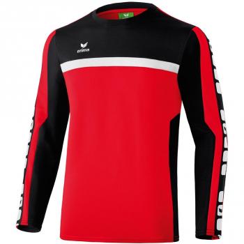 Erima Sweatshirt 5-Cubes Trainingssweat - Sudadera de fútbol para niño, color rojo, talla 128 cm