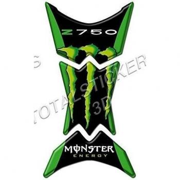 Tank Pad - Adhesivo para exterior de depósito, de resina, 3D, Cód. K-006 – Compatible para moto Kawasaki Z-750 verde