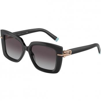 Tiffany & Co. Black Butterfly Sunglasses with Gray Gradient Lenses - 53mm Size