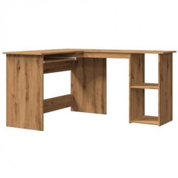 Escritorio de Esquina Madera Contrachapada 120x140x75 cm Roble Artesanal
