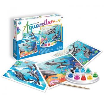 Aquarellum Dolphins Watercolor Painting Kit