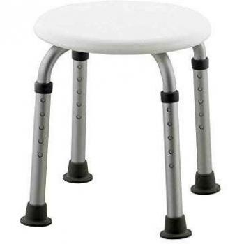 Mobiclinic, Faro, Taburete de baño, Ayuda para baño para ancianos y discapacitados, Regulable, Antideslizante, Ergonómico, Ligero, Blanco