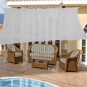 Outsunny Toldo Vela Rectángulo 3x4m Vela de Sombra para Terraza Jardín Camping Resistente al Agua Protección UV Poliéster Color Crema