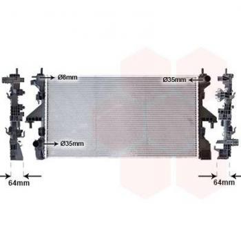 Radiador de refrigeración del motor VAN WEZEL 17012715