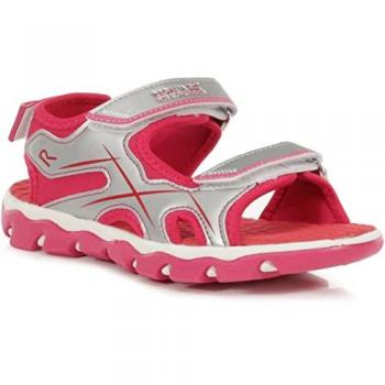Sandalias Regatta Kota Drift Ligeras para Niños en Gris y Rosa, Talla UK 9
