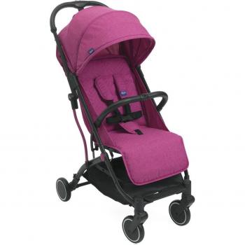 Silla de paseo Chicco Trolley Me - Cochecito ligero y compacto, plegable con una sola mano, sistema de seguridad de 5 puntos, respaldo reclinable en múltiples posiciones, capota extensible para protección solar, ruedas delanter