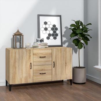 Aparador de madera de ingeniería roble Sonoma 100x36x60 cm marrón