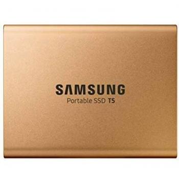 Samsung T5 Portable SSD 500GB USB 3.1, Color Oro Rosa, Kit Incluido