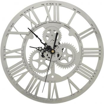 Reloj de Pared Acrílico Plateado 30 cm Moderno