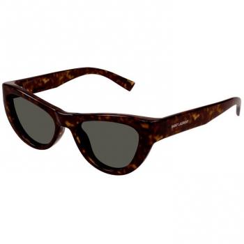 Saint Laurent Cat-Eye Sunglasses SL 676 003 Brown Female Size: 53 MM