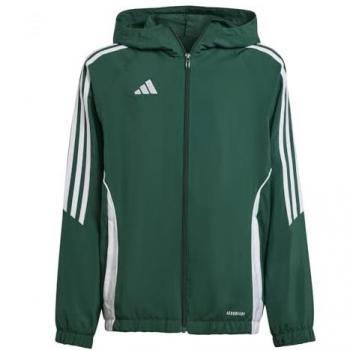Adidas Tiro 24 Waterproof Windbreaker Jacket for Kids Green/White
