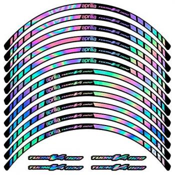 Kit de Pegatinas para Llantas de Moto Aprilia Tuono V4 1100