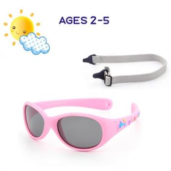 FOURCHEN Gafas de sol para niños, gafas de sol para niños / niñas Clout Goggles Oval Mod Gafas de sol retro para niños Round Lens negras