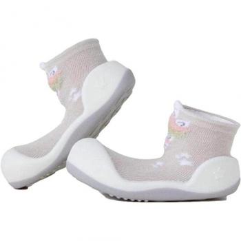 Zapatillas Primeros Pasos Attipas para Niñas en Color Gris con diseño de Unicornio A22UC