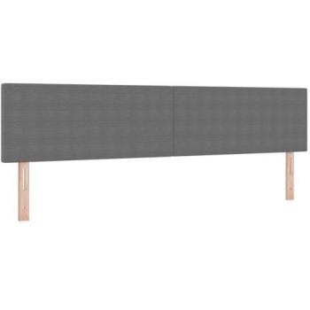 Cabecero LED con tira de luces gris claro 200 cm de tela