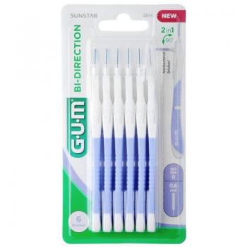 GUM Bi-Direction Interdental Brushes 0.6mm, Pack of 6