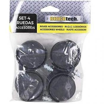 Bricotech S2202282 Ruedas 4 piezas, Multicolor