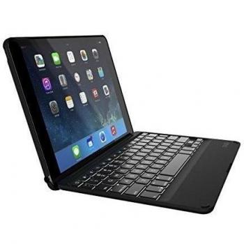 Zagg ID6ZFK-BBS - Funda con bisagra y teclado desmontable con retroiluminación para Apple iPad Air 2, color negro