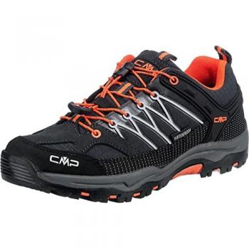 CMP Kids Rigel Low Waterproof Hiking Shoes Black Orange - Size 29