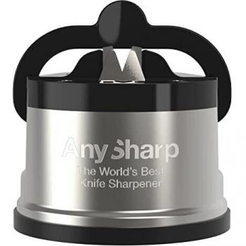 Afilador de Cuchillos AnySharp Pro Metal con Ventosa y Acabado Cepillado