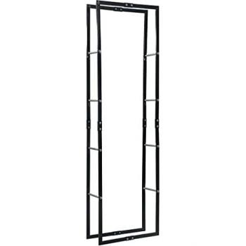 Black Steel Firewood Rack 60x25x200 cm