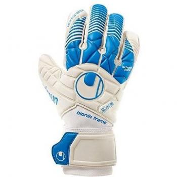 uhlsport Eliminator Supersoft Bionik Guantes, Blanco / Cyan, 9