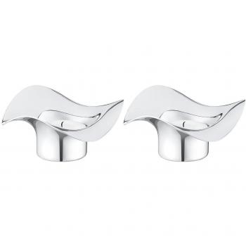 Georg Jensen – Cobra portavelas de Acero Inoxidable, Juego de 2
