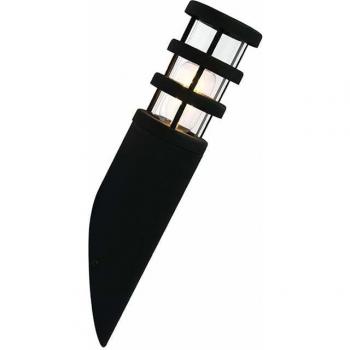 Lámpara de Pared Exterior Hornbaek 39 cm, Negro, IP44, E27, Acero Inoxidable 304