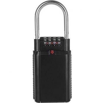 uphig inalámbrico 4-dial combinación clave almacenamiento seguro caja cerradura de combinación de seguridad para de bienes raíces uso al aire libre portátil de viaje maleta de equipaje bloqueo de código