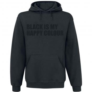 Black Is My Happy Colour Sudadera con capucha Negro L