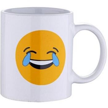 Emoticonworld Q2156 Mug, Porcelana, Risa-Blanco, 12 x 12 x 10 cm