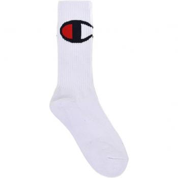 Calcetines deportivos de caña alta Champion Y08SX para hombre - Blanco - Talla EU 39-42
