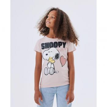 Camiseta infantil name it fnanni Snoopy manga corta sepia rose
