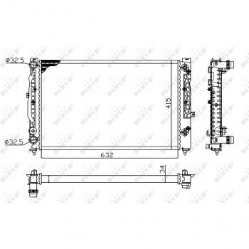 Radiador de refrigeración del motor Economy Class NRF 529504A